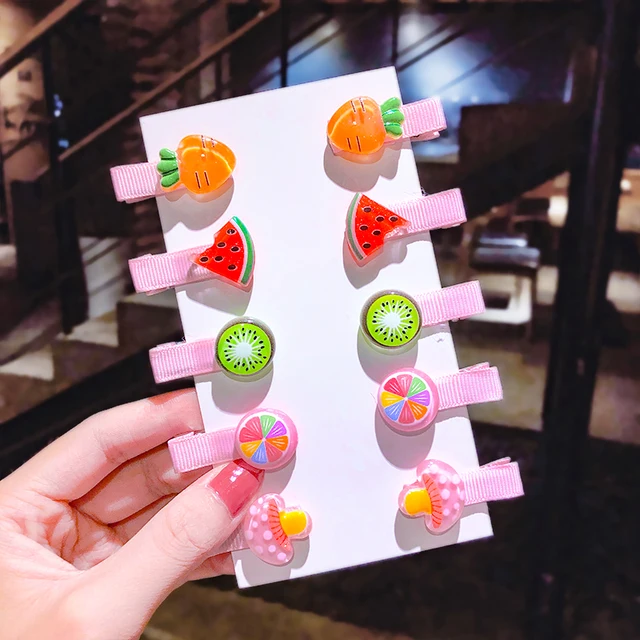 10PCS/Set New Girls Cute Cartoon Ice Cream Unicorn Hair Clips Kids Lovely Hairpins Headband Barrettes Fashion Hair Accessories 28