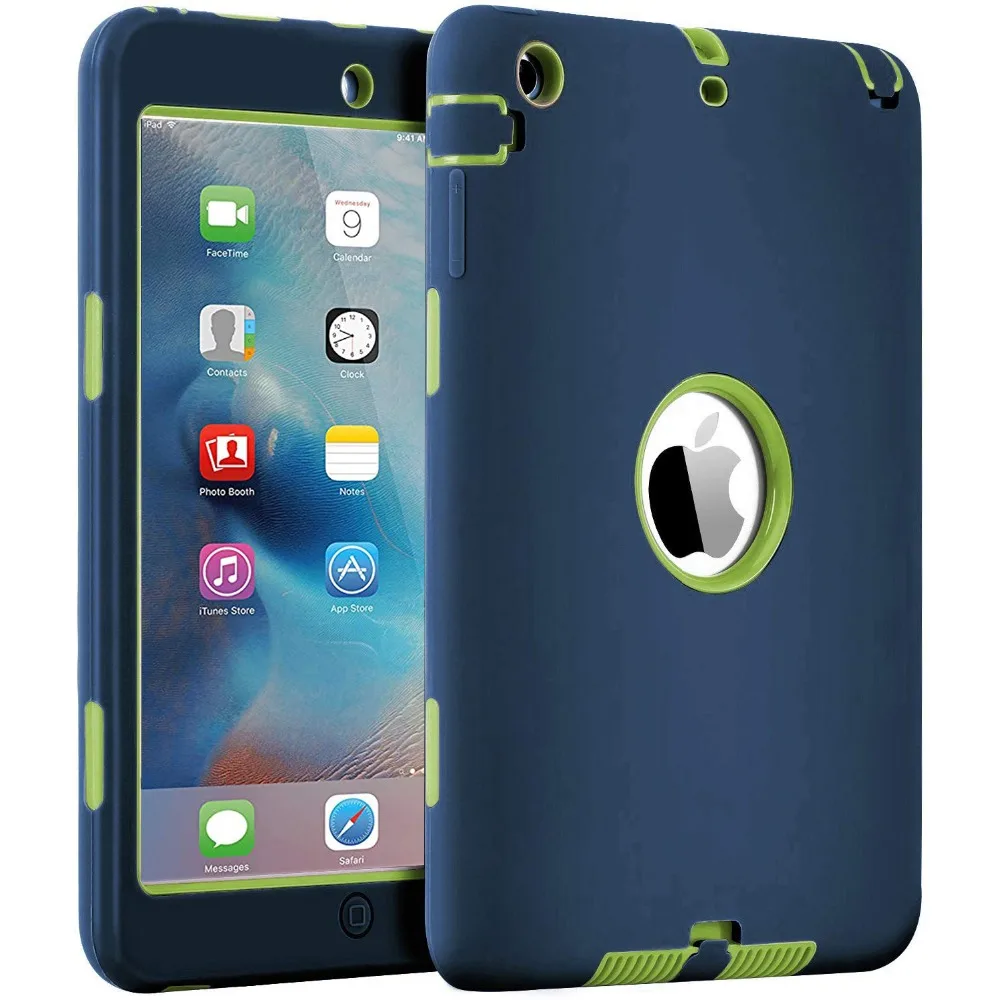 

3 in1 Anti-slip Hybrid Case For iPad Mini 1/2/3 Retina Protective Heavy Duty Rugged Shockproof Resistance Cover For iPad Mini