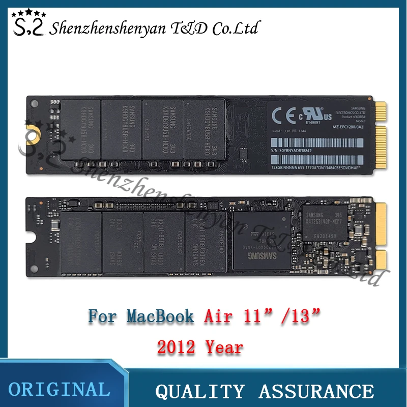 Ssd Usato Originale A1465 A1466 A1369 A1370 Per Macbook 11 " / 13" Disco Rigido Ssd A Stato Solido 64Gb 128Gb 256Gb 512Gb 2011 2012 Anno