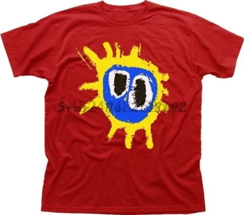 PRIMAL SCREAM RETRO SCREAMADELICA rock band red t-shirt man fashion pattern cotton men t shirt 3d tops | Мужская одежда