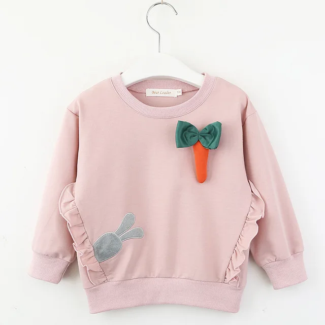 PINK AZ1776 Bear Leader/джинсовые пальто для девочек; Новинка; брендовые весенние детские куртки; пальто с героями мультфильмов; одежда с вышивкой для детей 3-8 лет - Цвет: PINK AZ1776