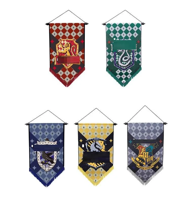 Bandiera Afflitta Quattro Case Magiche Appendono Bandiere E Decorano Bandiere Per Regalo Di Compleanno Per Adulti O Bambini