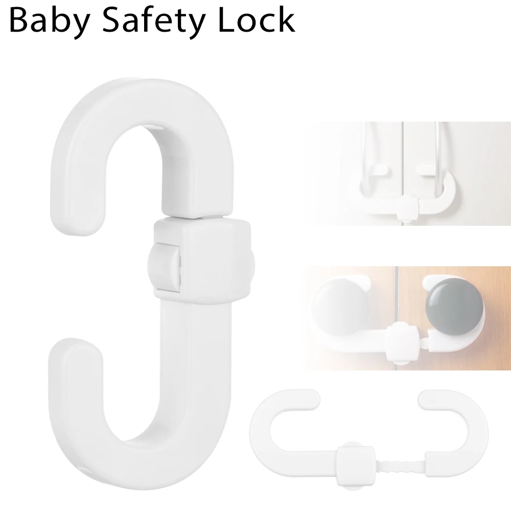 Baby Safety Lock Kitchen Cabinet Cupboard Slide Child Door Handles Sliding Lock Safe Furniture Protect Locks For Home