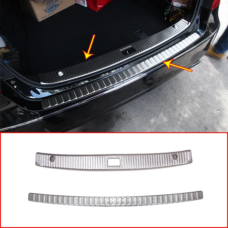 

For Mercedes Benz E Class W212 E180L E200L E260L E300L Stainless Rear Bumper Inner/outside Sill Plate Threshold Protector Cover