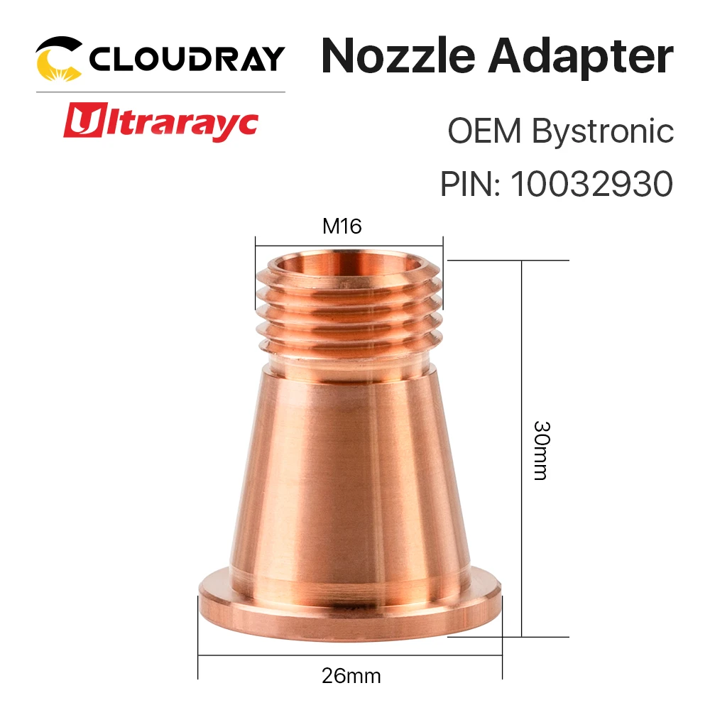 Ultrarayc Laser Nozzle Base for Fiber Cutting Head Bystronic D2 H30.5 PIN 2-08701