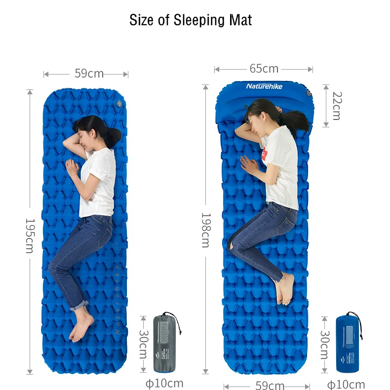 Naturehike Ultralight Compact Folding Inflatable Outdoor Camping Mattress Backpacking Sleeping Pad Portable Hiking Sleeping Mat