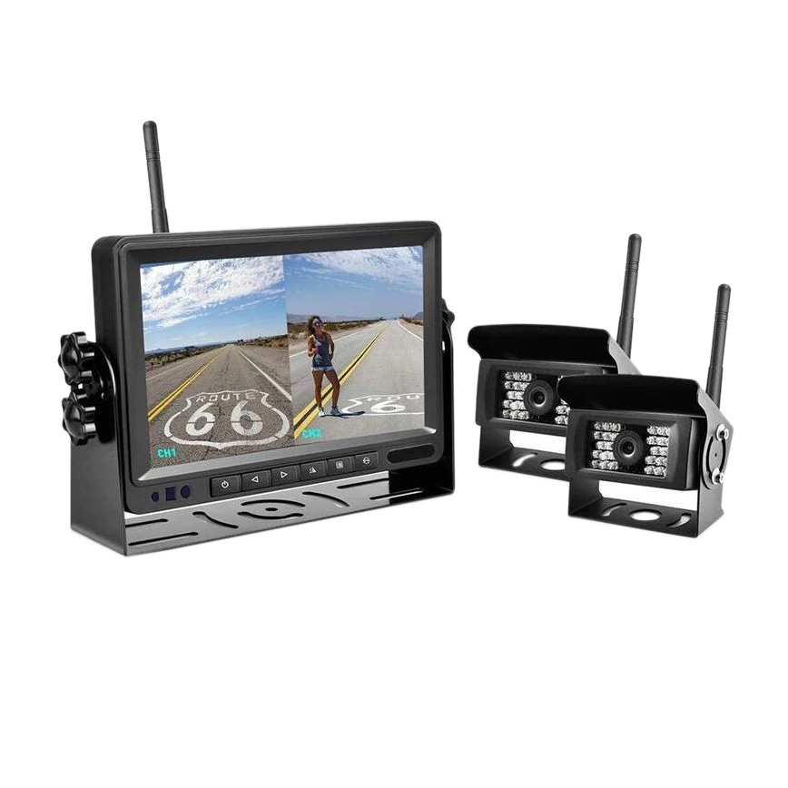 

7 Inch Desktop Hd Car Camera Display, Bus Truck Reversing Image Display 24V Two Input