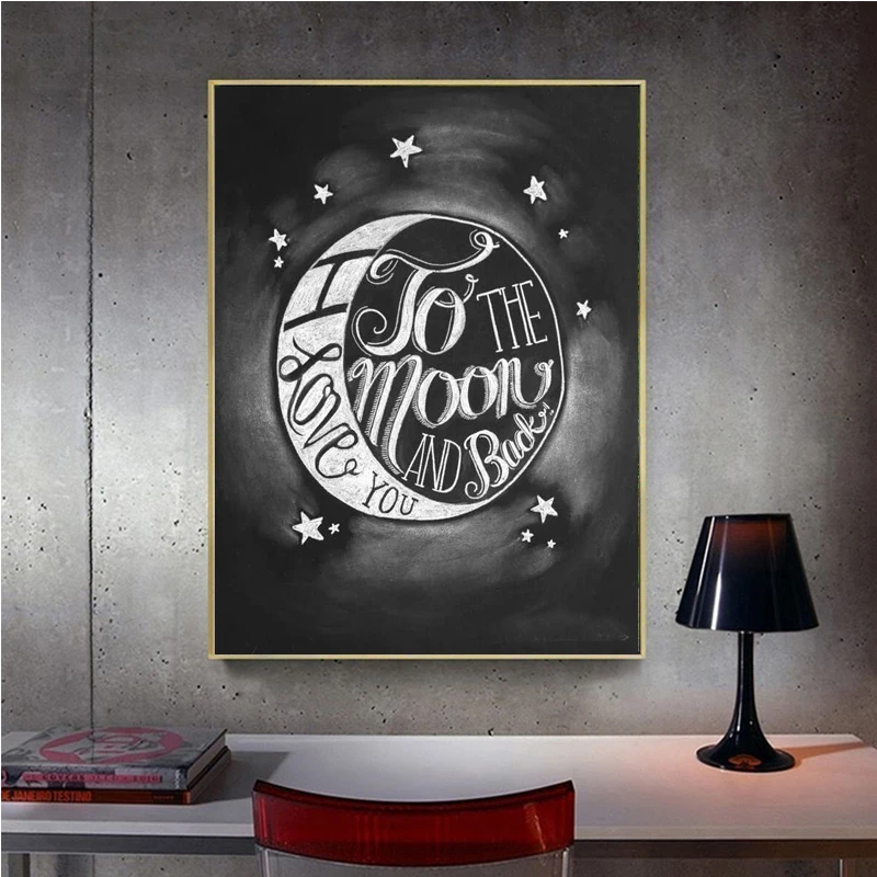 Абстрактная Алмазная вышивка love you back to the moon алмазная живопись картина для