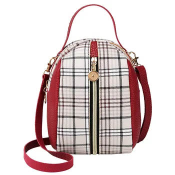 

Double shoulder bag for women, Japan and South Korea new Japanese chic soft girl messenger bag for checked female students