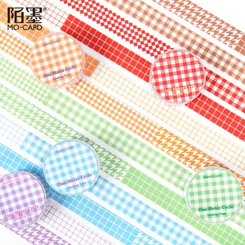 

NEW Decorative Simple Basic Grid Washi Tape Set for Scrapbooking Stickers bullet journal Masking Tape Stationary School Supplies
