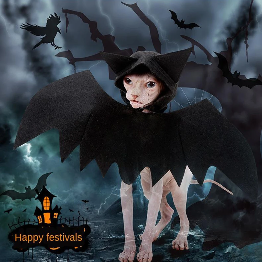 Pet Cat Dog Bat Wings for Halloween Cosplay Bat Wing Costume Decoration Fancy Dress Mystery for Puppy Dog Cat