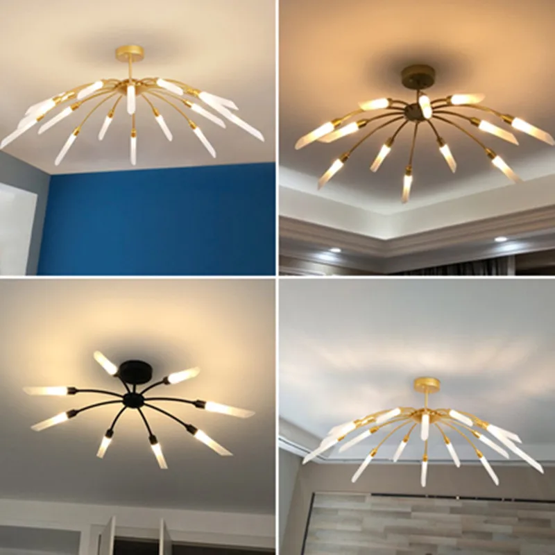 Современная Свеча Блеск G9 Led люстра матовая черная Золотая Потолочная люстра лампа для Внутреннее освещение для спальни Luminaria Lamparas