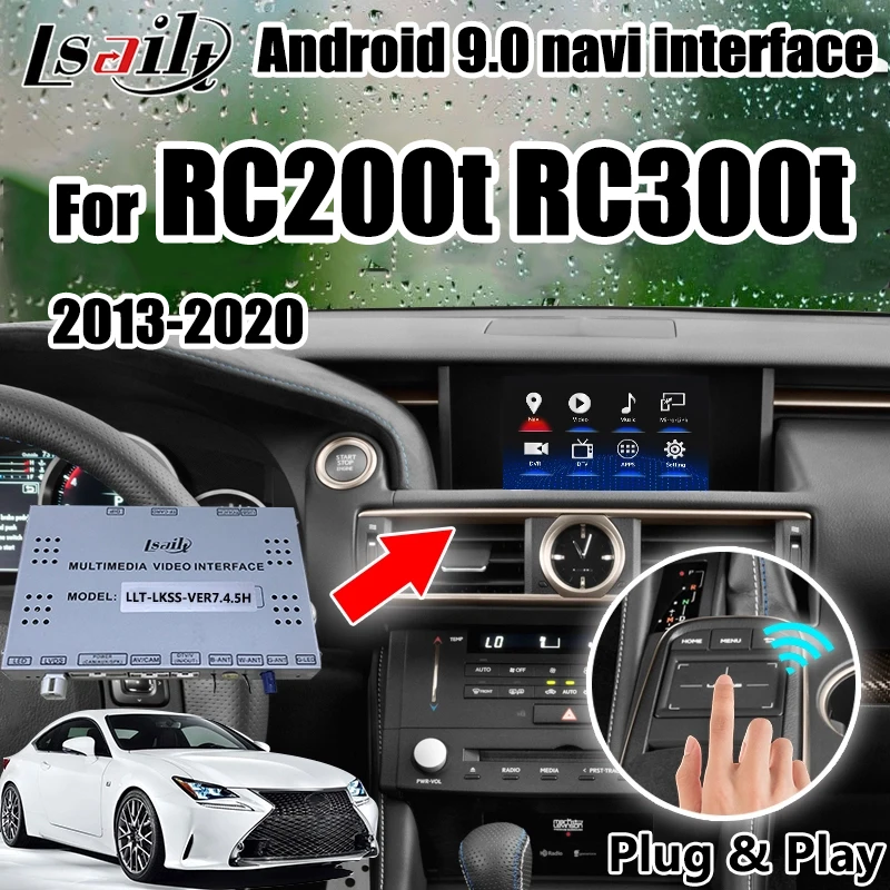 Lsailt Android 9 0 GPS навигация мультимедийный интерфейс коробка для Lexus RC200t RC300h 2013 20 с