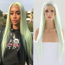 Bombshell короткий прямой Боб Синтетический 13*4 кружевной передний парик светильник желтый термостойкие волокна волос средний пробор для вечерние парики