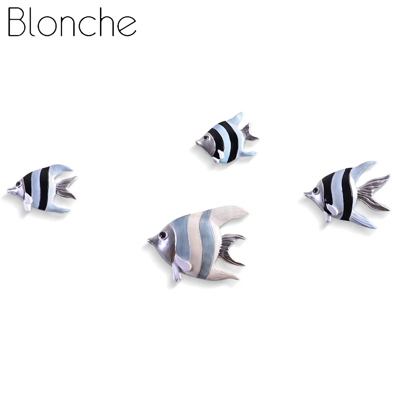 Blonche морская рыба настенные украшения креативные настенные поделки гостиная кухня детская комната ресторан спальня коридор домашний декор