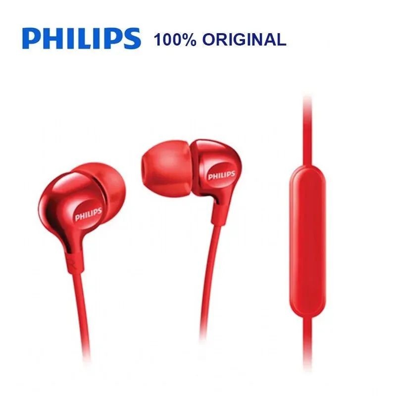 Philips наушники SHE3705 Проводная гарнитура с микрофоном 3,5 мм разъем в уши для Galaxy YS8 huawei xiaomi