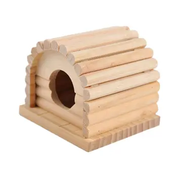 

Wooden Pet Hamster House Toy Nest Exercise House for Hamster Gerbil Small Animal Hamster House