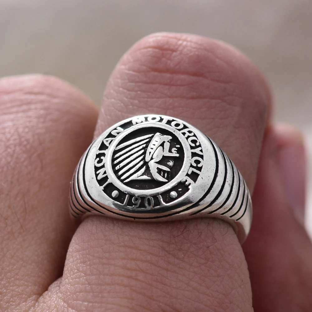 HEC2 925 серебро Мода индийский мотоцикл Insignia Для мужчин продвижение кольцо