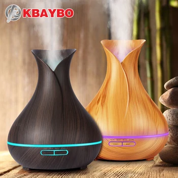 

400ml Essential Oil Diffuser Wood Grain Ultrasonic Aroma Cool Mist Humidifier for Office Bedroom Baby Room Study Yoga Spa
