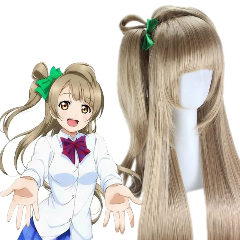 Японский аниме LOVE LIVE женский kotori minami косплей парик kotori minami ролевые игры стильные волосы с зелеными украшения для волос костюмы