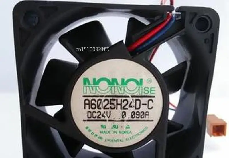 Для оригинального A6025H24D-C 24V 0.090A 6 см 6025 2 проводное Охлаждение вентилятором