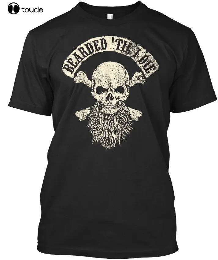 Новейшая удобная мужская футболка в простом стиле Bearded Til I Die элегантная