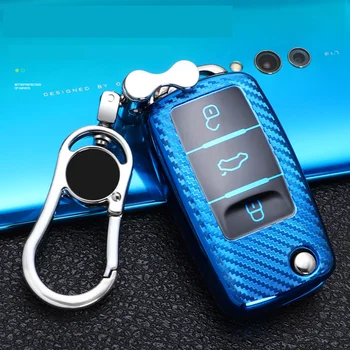 

Key Case For Vw Sharan Scirocco Carbon Fiber TPU For Volkswagen VW Tiguan Golf Passat Polo Jetta Octavia Lavida Touareg SANTANA