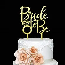 Свадебные украшения с бриллиантами, акриловые украшения для торта, Золотые Зеркальные украшения для свадебного душа, свадьбы, помолвки, вечерние украшения