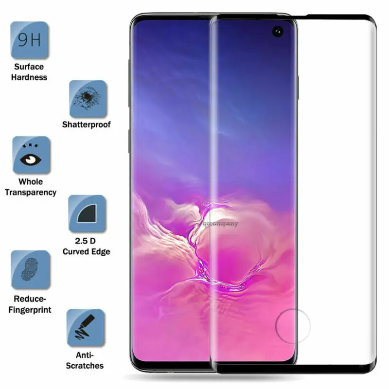 9H HD полное покрытие из закаленного стекла для samsung Galaxy S10 Plus/Note 10+/S10e защита экрана защитное стекло на стекло