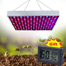 1000 Вт Светодиодный светильник для выращивания, полный спектр, лампа для растений, Фито, лампа для выращивания саженцев, лампа для роста с подарочным термометром, гигрометром