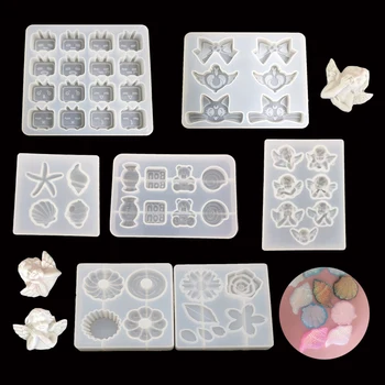 

Popular1PC Cute Shell Angel Flower Shaped UV Resin Epoxy Molds Jewelry Accessories DIY Handcraft Jewelry Toolds