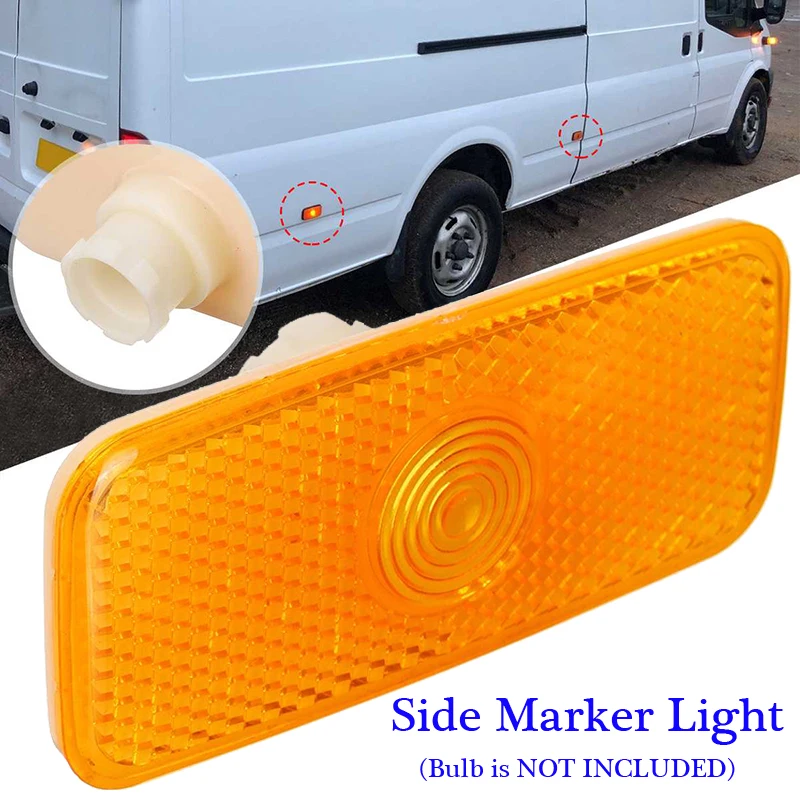

Car Amber Side Marker Light Lamp Lens Plastic Replace For Ford Transit MK7 MK6
