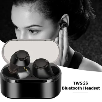 

Wireless Earphones BT5.0 Earphones In-Ear Wireless Headphone Stereo Earbuds Sports Headset With Mic #C