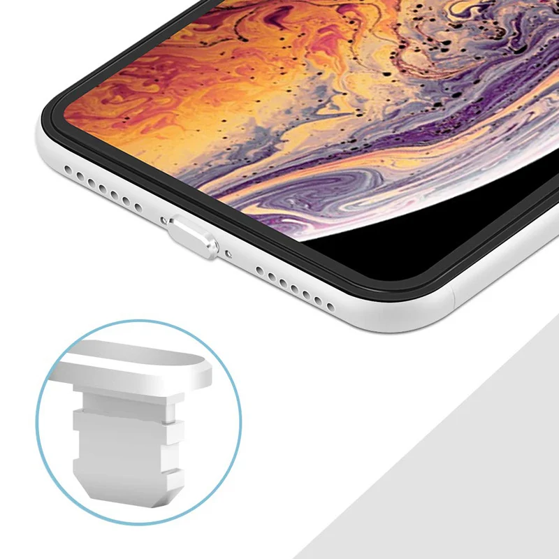 Colorful Metal Anti Dust Charger Dock Plug Stopper Cap Cover for iPhone X XR Max 8 7 6S Plus Mobile Phone Accessories freeing Colorful Metal Anti Dust Charger Dock Plug Stopper Cap Cover for iPhone X XR Max 8 7 6S Plus Mobile Phone Accessories freeing