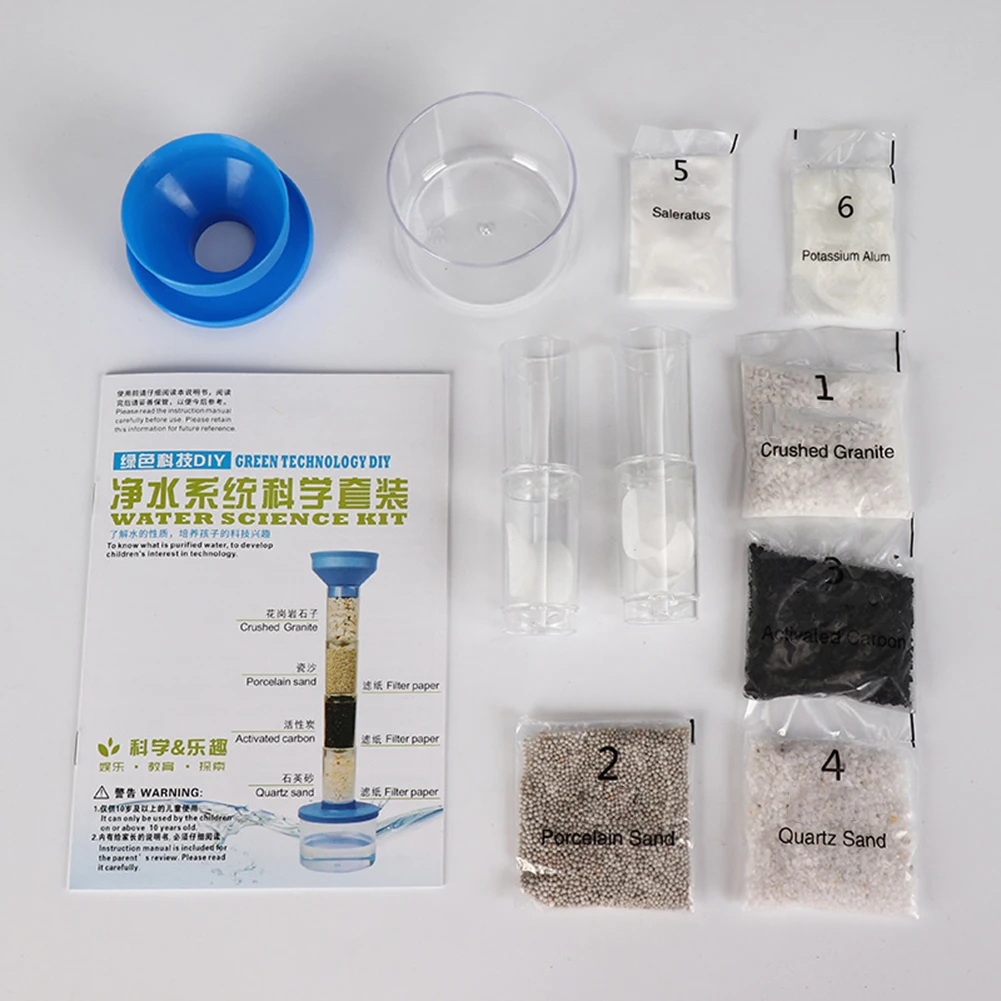  DIY Assembled Water Purifier Chemistry Experiment Kit Developmental Kids Toys Teaching supplies gif - 4000421042073