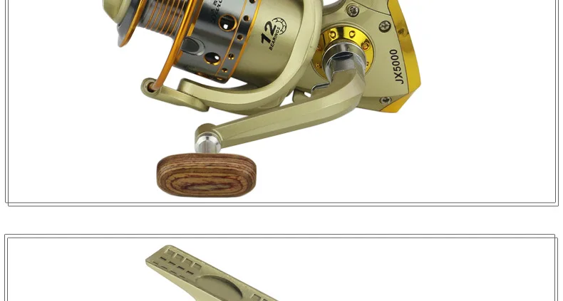 Carretel de Pesca de Metal Lidar com Linha Carretel de Pesca de Água Alta Qualidade Ouro Carretel Fiação Esquerda - Direita Salgada Acessórios Sa1000-7000 12 com linha carretel de pesca de água salgada acessórios