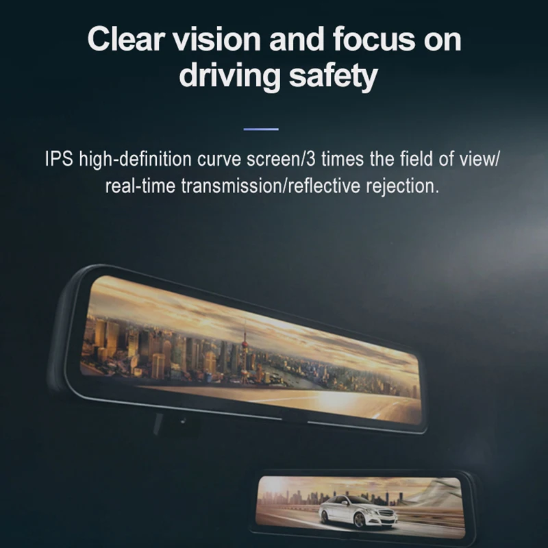 US $709.65 Smart car rearview mirrorcommon to all modelsIPS highdefinition curved screenelectronic antiglaremultifunctional rearview