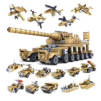 

Military WW2 Army Action Figures Main battle Tank Vehicle Large Panzer IV Tank Building Blocks Education Toys For Children