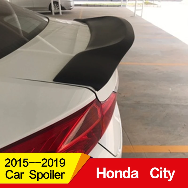 Применение для Honda CITY спойлер года глянцевое углеродное волокно/FRP заднее крыло R стиль спойлер, аксессуары