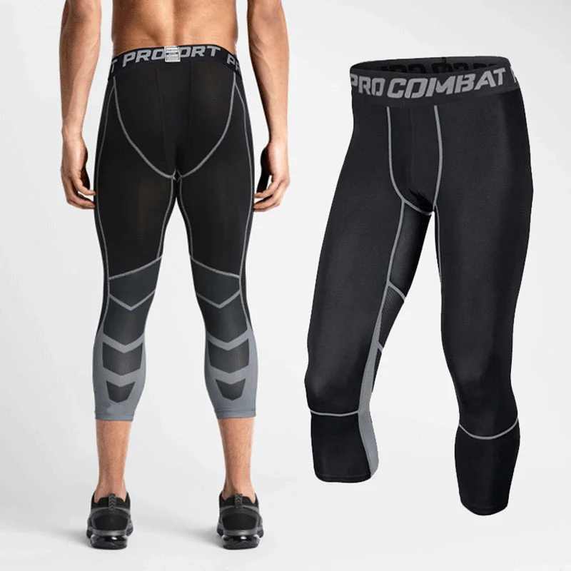 BasketballSetSportGymWorkoutBoardShortswithTightsForMale