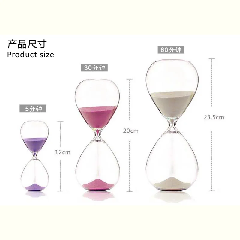 5/10/30/60 Minutes Time Hourglass Timer Home Decoration Glass Hourglass Ornaments Household Items Sand Timer Yellow Sand sand timer,liquid hourglass timer,colored hourglass