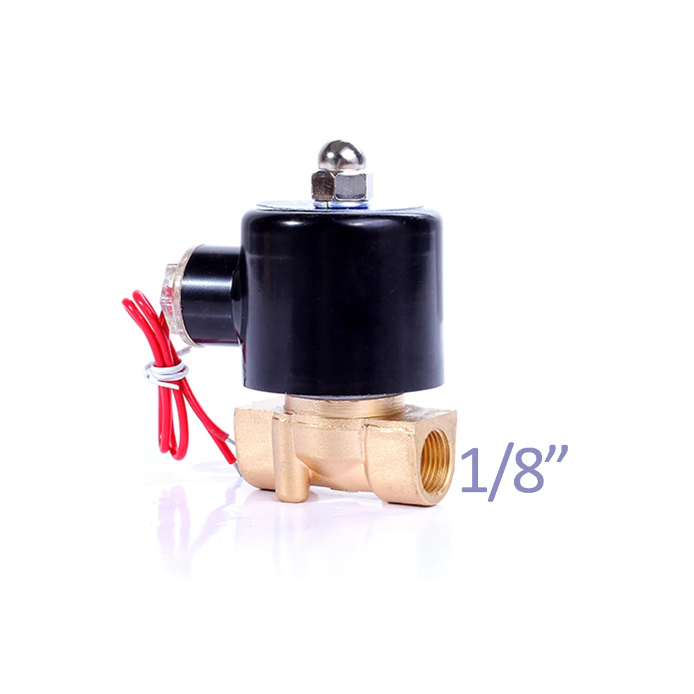 

Normally Closed Brass Electric 12v Solenoid Water Valve 1/8" 1/4" 3/8" High temperature 120degree