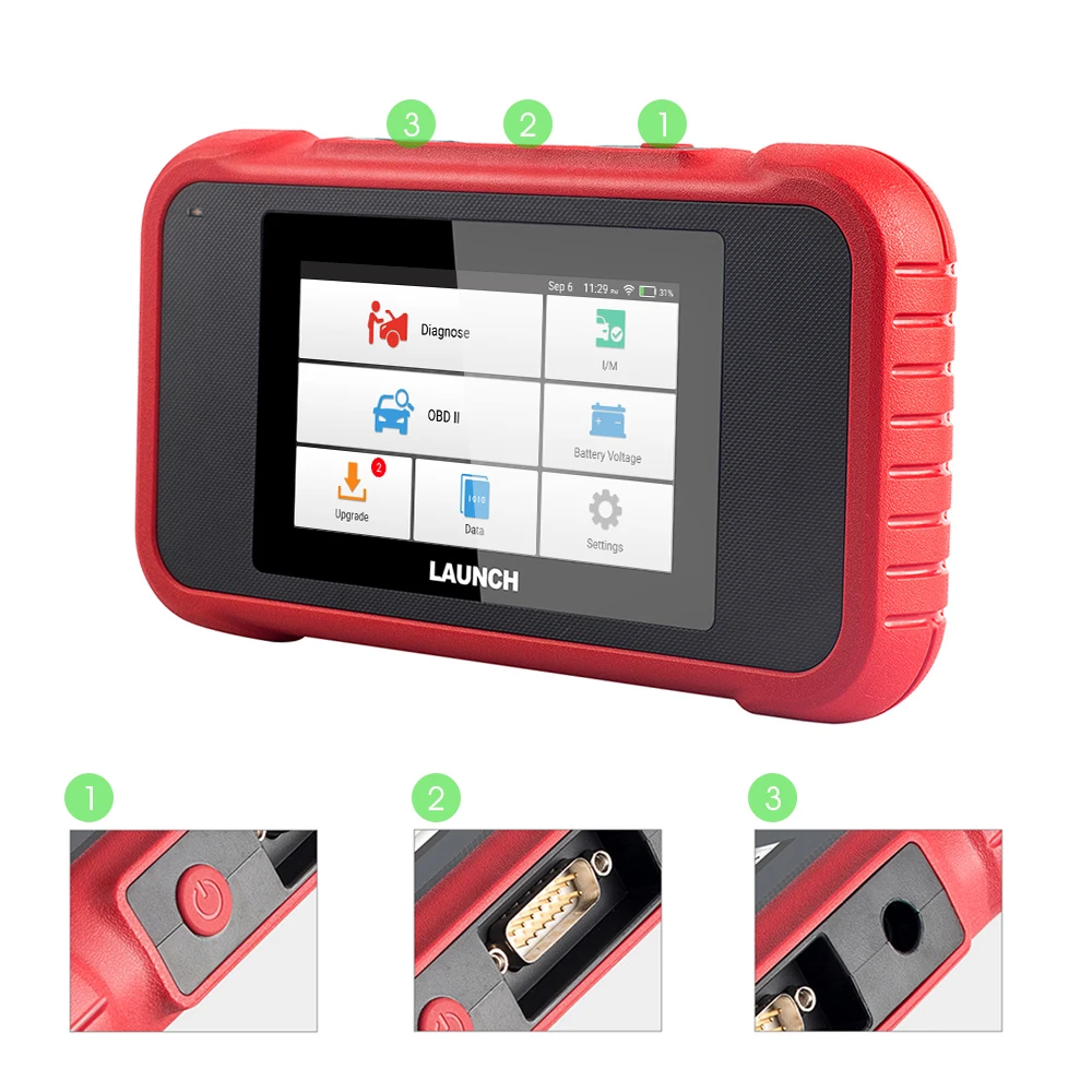 Launch CRP123E OBD2 считыватель кодов obd2 диагностическая Поддержка двигателя/ABS подушка безопасности/SRS/тест передачи Пожизненное бесплатное обновление OBD OBDII