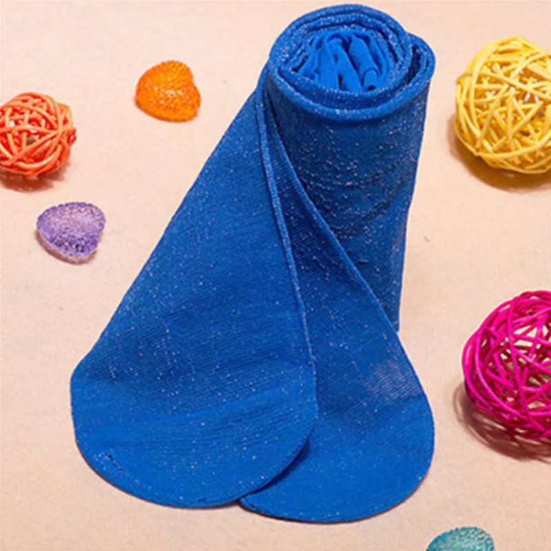 blue(silver silk) Яркие шелковые блестящие колготки с люрексом, сексуальные обтягивающие колготки, классические обтягивающие, вечерние, Клубные, крутые, эластичные чулки, 14 цветов - Цвет: blue(silver silk)