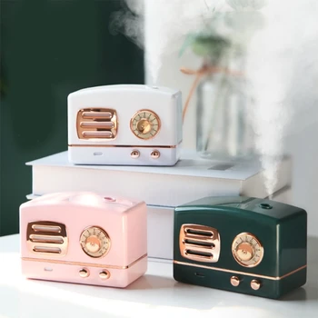 Retro Radio Shape Large Capacity Portable Desktop Air Humidifier USB Mist Maker Aroma Essential Oil Diffuser for Home 1