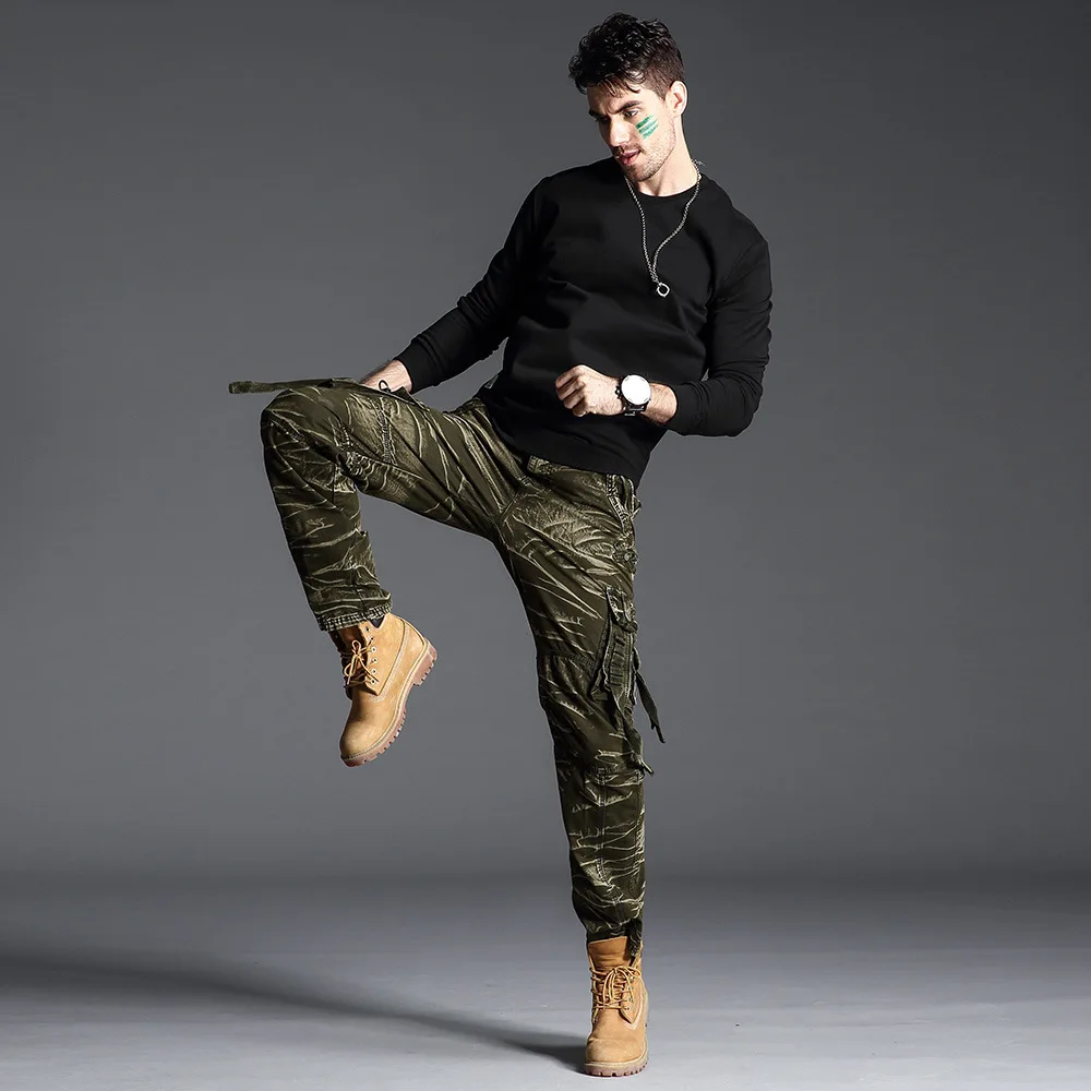

New Camouflage Army Tactical Pants Trousers For Hunting Camping Hiking Military Style Cargo Pants Cotton Casual Camouflage