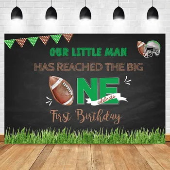 

Football Touchdown First Birthday Backdrop Game Time Touchdown Photography Background Football 1st Birthday Party Backdrops