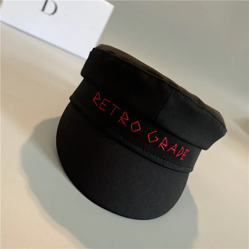 New Black Cotton Letter Newsboy Caps Women Flat Militray Caps