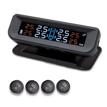 

C-260 Smart Car TPMS Tyre Pressure Monitoring System Solar Power Digital LCD Display Auto Security Alarm Systems Tyre Pressure