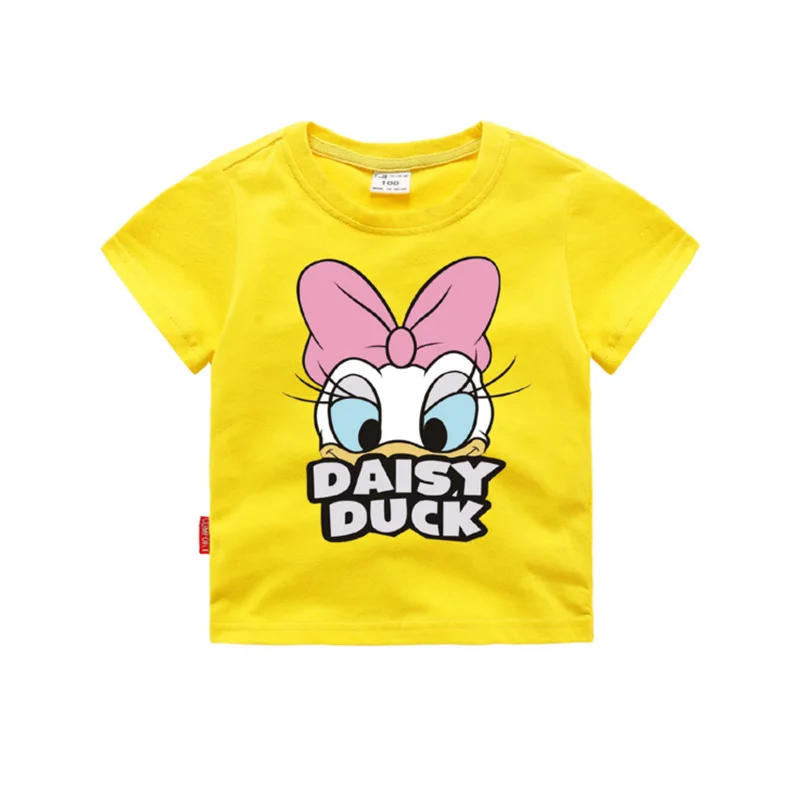 Toddler Girls Daisy Duck Shirt with Embroidery Pearl Denim Shorts